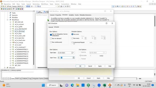 Informatica Scheduler and Properties смотреть онлайн