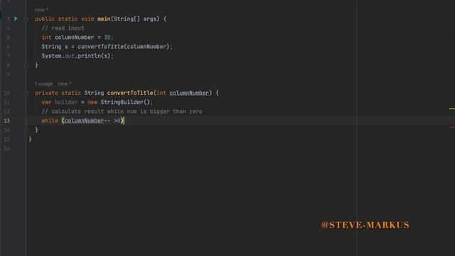 Excel Sheet Column Title (LeetCode 168 problem) - Java solution guide step by step смотреть онлайн