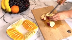 Красивая ФРУКТОВАЯ нарезка на ПРАЗДНИЧНЫЙ СТОЛ. Быстро, красиво и ПРОСТО!!! Нарезка фруктов.