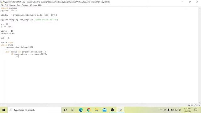 Pygame Tutorial #1 - Basic Arrow Key Movement смотреть онлайн