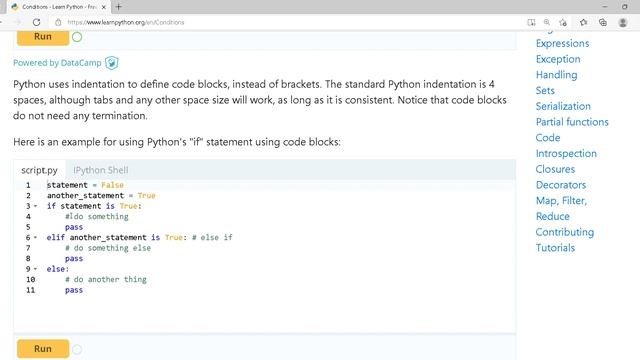 Python 7.Conditions Learn Python Free Interactive Python Tutorial смотреть онлайн