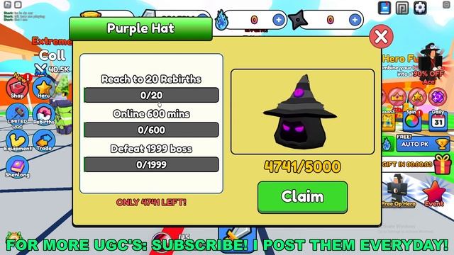 How To Get Purple Witch Hood in Anime Energy Clash Simulator (ROBLOX FREE LIMITED UGC ITEMS) смотреть онлайн