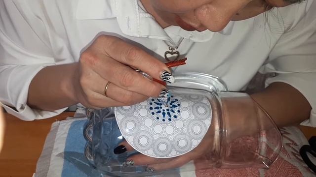 Точечная роспись по стеклу. Мандала. Мастер-класс смотреть онлайн