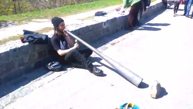 Диджериду в Киеве. Пейзажная аллея 26.04.2015 смотреть онлайн
