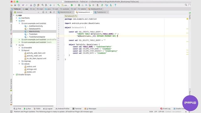 SQLite Database Schema in Kotlin | Android 101 смотреть онлайн