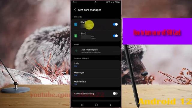 Samsung Galaxy S22 : How to turn on or off SIM Card смотреть онлайн