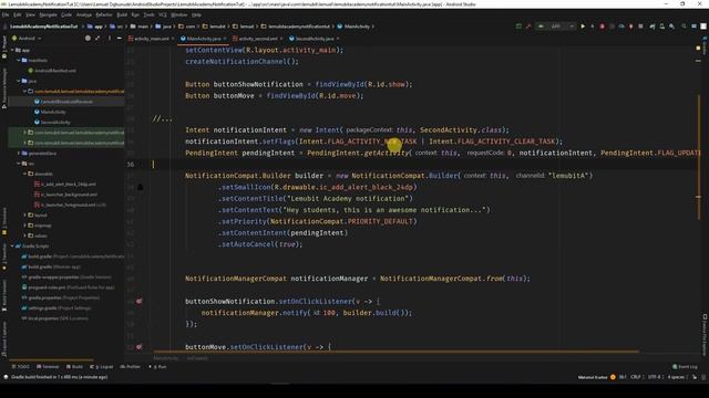 #2 How to open new activity and background task from notification Android смотреть онлайн