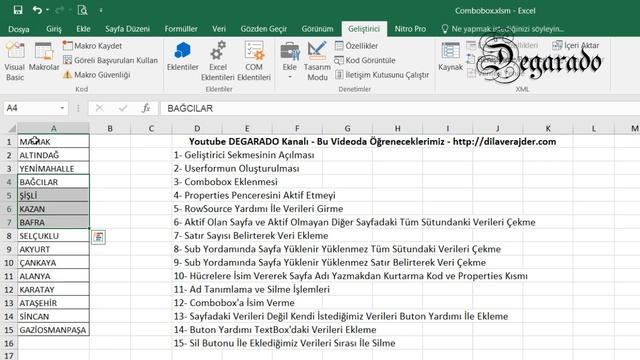 Excel VBA Dersleri Combobox Kullanımı ve Veri Ekleme смотреть онлайн