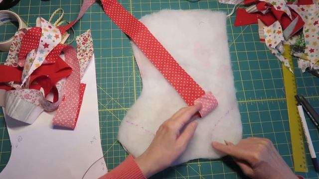 DIY Christmas Stocking! Pattern! Рождественский сапожок из полосок! смотреть онлайн