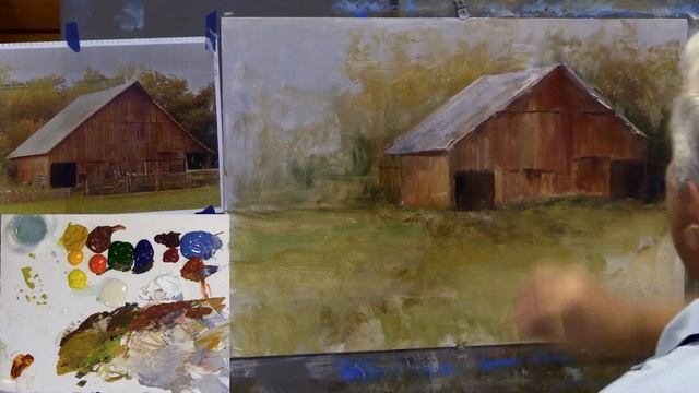 Landscape Painting Techniques Painting the Old Barn смотреть онлайн