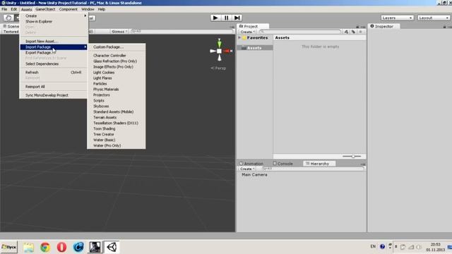 Как создать игру в Unity3d Урок 1 Интерфейс смотреть онлайн