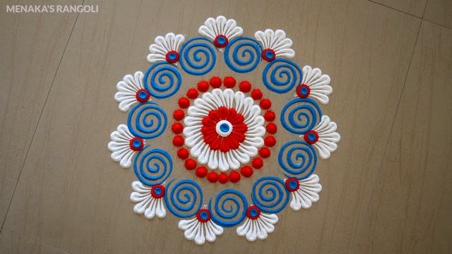 Easy Color Rangoli Designs For Diwali 2020 | Easy Deepavali Kolam Designs | Dussehra Rangoli Easy смотреть онлайн