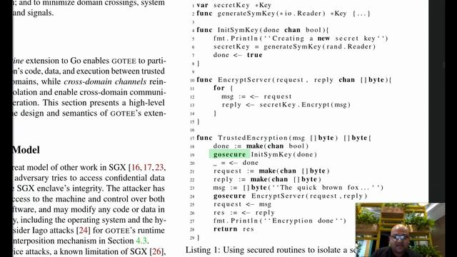 Read a paper: Go for programming Trusted Execution Environments смотреть онлайн