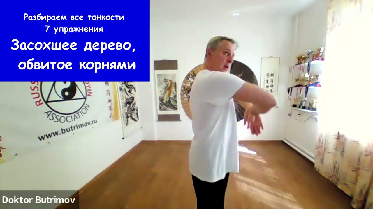 Даоинь Успокоение сердца и выравнивание давления" Учим упражнения: Белая обезьяна и Засохшее дерево" смотреть онлайн