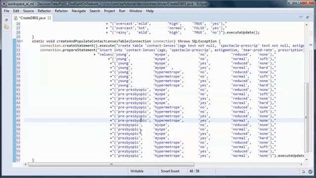(Decision Trees JAVA Prototype Project 01) + SQLite DB and file storage смотреть онлайн