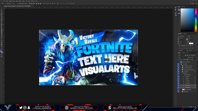 Fortnite YouTube Thumbnail Template *FREE* (Photoshop CC/CS6) смотреть онлайн