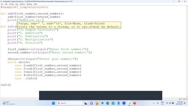 Python 17 SimpleCalculatorDef смотреть онлайн