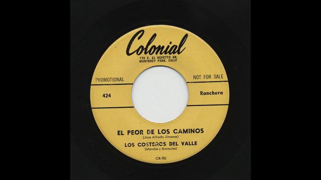 Los Costeños Del Valle - El Peor De Los Caminos - Colonial 424 смотреть онлайн