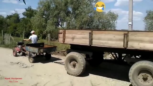 ЮМОР,ПРИКОЛЫ С МОТОБЛОКАМИ. смотреть онлайн