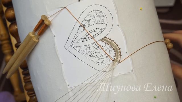 Сувенир "Сердечко - 3" (заплёт) #кружевныеуроки #кружево #сувенир #ElenaTiunova смотреть онлайн