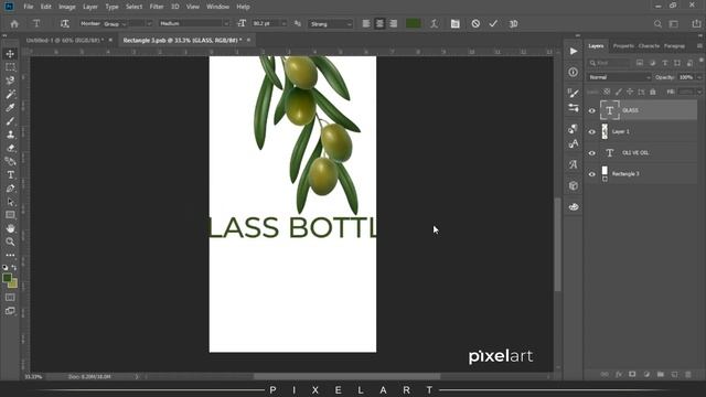 Olive Oil Glass Bottle Mockup Design | Photoshop Mockup Tutorials смотреть онлайн
