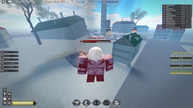 Playing With The Female Titan For The *FIRST* Time | Titan Warfare! ROBLOX смотреть онлайн