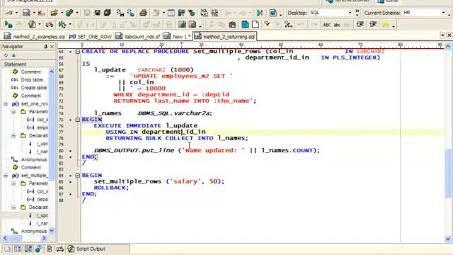 WRITING DYNAMIC SQL IN PLSQL 41 смотреть онлайн