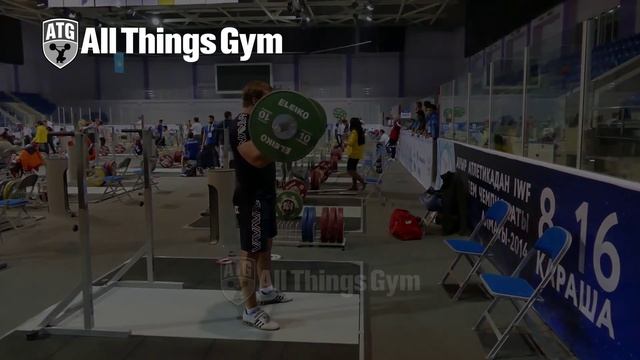 Dmitry Klokov Biceps Curls After 200kg Snatch 2014 Worlds Training Hall