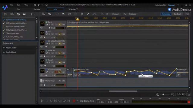 Collision of the SS Mendi - Comp. by Hans Nel (TUTORIAL how to use Cyberlink AudioDirector 6) смотреть онлайн