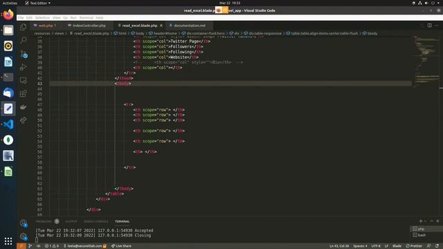 Read Excel sheet and show data in Laravel Blade смотреть онлайн