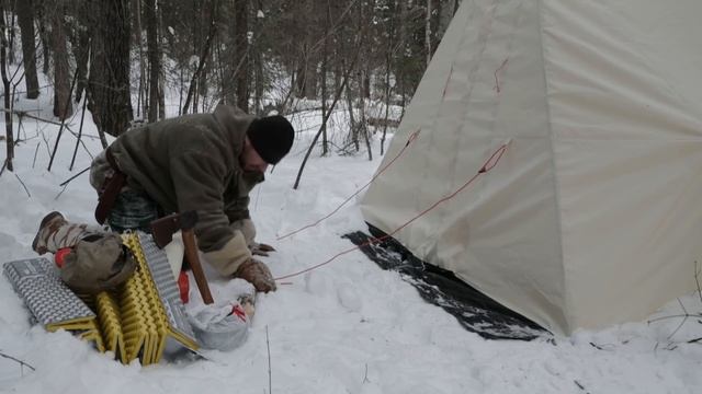 SNOWTREKKER CANVAS WALL TENT, GSTOVE | 30 MINUTE SETUP, REVIEW смотреть онлайн