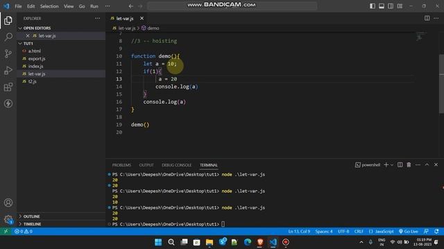 Node.js Variable Wars: Unveiling the Mystery of 'let' and 'var' in JavaScript смотреть онлайн