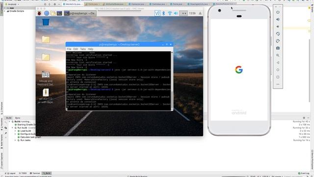 Example of Android client to send message to Java server on Raspberry Pi смотреть онлайн