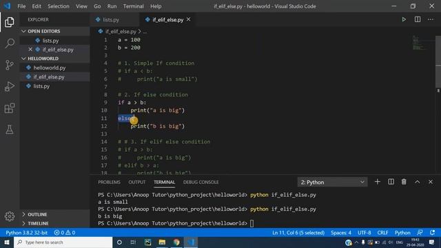 #4: Python if else elif tutorial for beginners смотреть онлайн