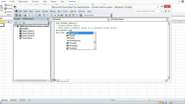 Set Excel VBA object properties смотреть онлайн
