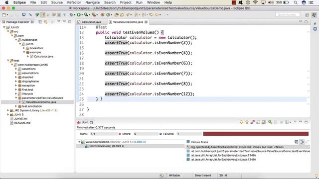 Demo - @ValueSource annotation in JUnit 5 смотреть онлайн