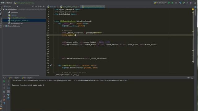 Node Editor Tutorial 01: How to create View, Scene and Grid Background смотреть онлайн