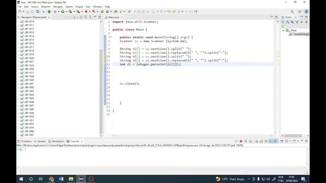 Tempo de um evento (URI 1061) - Exercício resolvido Java - Beecrowd смотреть онлайн