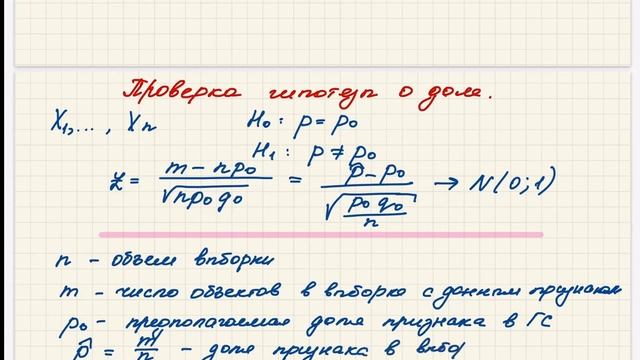 Лекция 22. Проверка статистических гипотез. Примеры. смотреть онлайн
