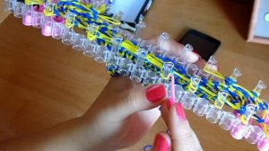 Плетение из резинок Чехол для телефона часть 3.