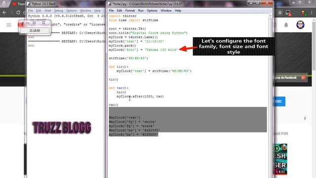 LEARNING PYTHON PROGRAMMING: How to create a DIGITAL CLOCK with PYTHON смотреть онлайн