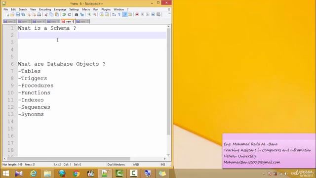 دورة ORACLE الحلقة 06 # What is a schema . смотреть онлайн