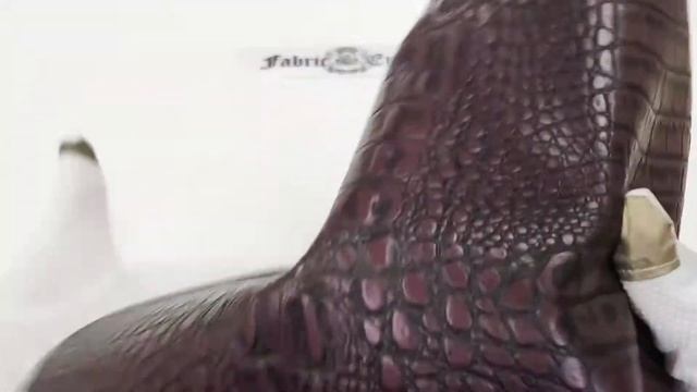 Vinyl Crocodile GATOR PLUM Fake Leather Upholstery Fabric смотреть онлайн