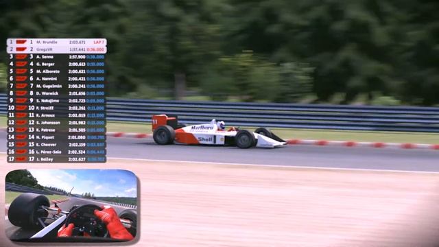 Mighty McLaren MP4/4 at Spa-Francorchamps in AMS2 смотреть онлайн