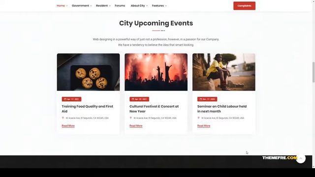 EGovenz - City Government WordPress Theme events town Build Website смотреть онлайн