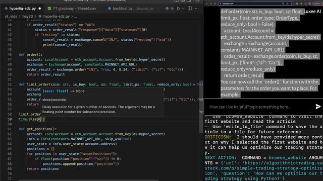 Auto GPT Crypto Trading Bot (on Hyper Liquid) смотреть онлайн