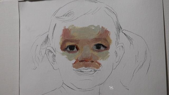 How to paint a face, oil sketch, #109 смотреть онлайн