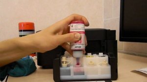 Заправка чернилами МФУ Epson L210