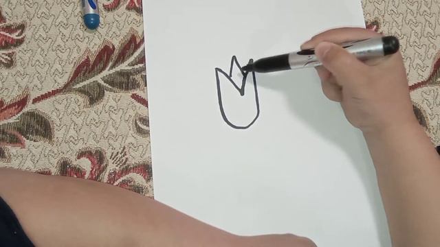 Lola rasmini chizish bolajonlar. Рисовать тюльпан для детей. Draw a tulip for kids. смотреть онлайн