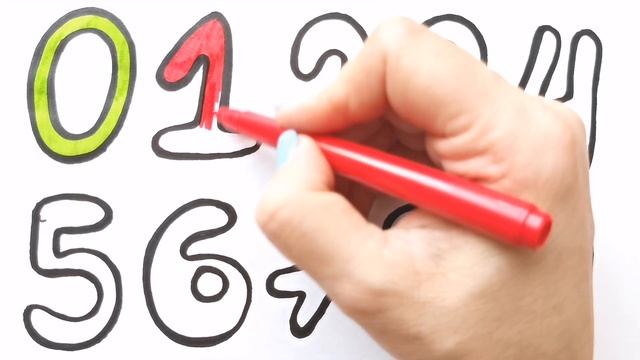 Как нарисовать ЦИФРЫ от 0 до 9 / Мультик раскраска ЦИФРЫ / Нарисуй Ка смотреть онлайн